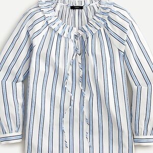 NWT J.crew Tie Ruffle Top in Stripe